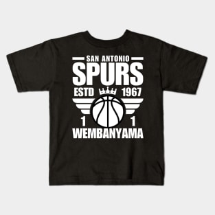 San Antonio Spurs Wembanyama 1 Basketball Retro Kids T-Shirt